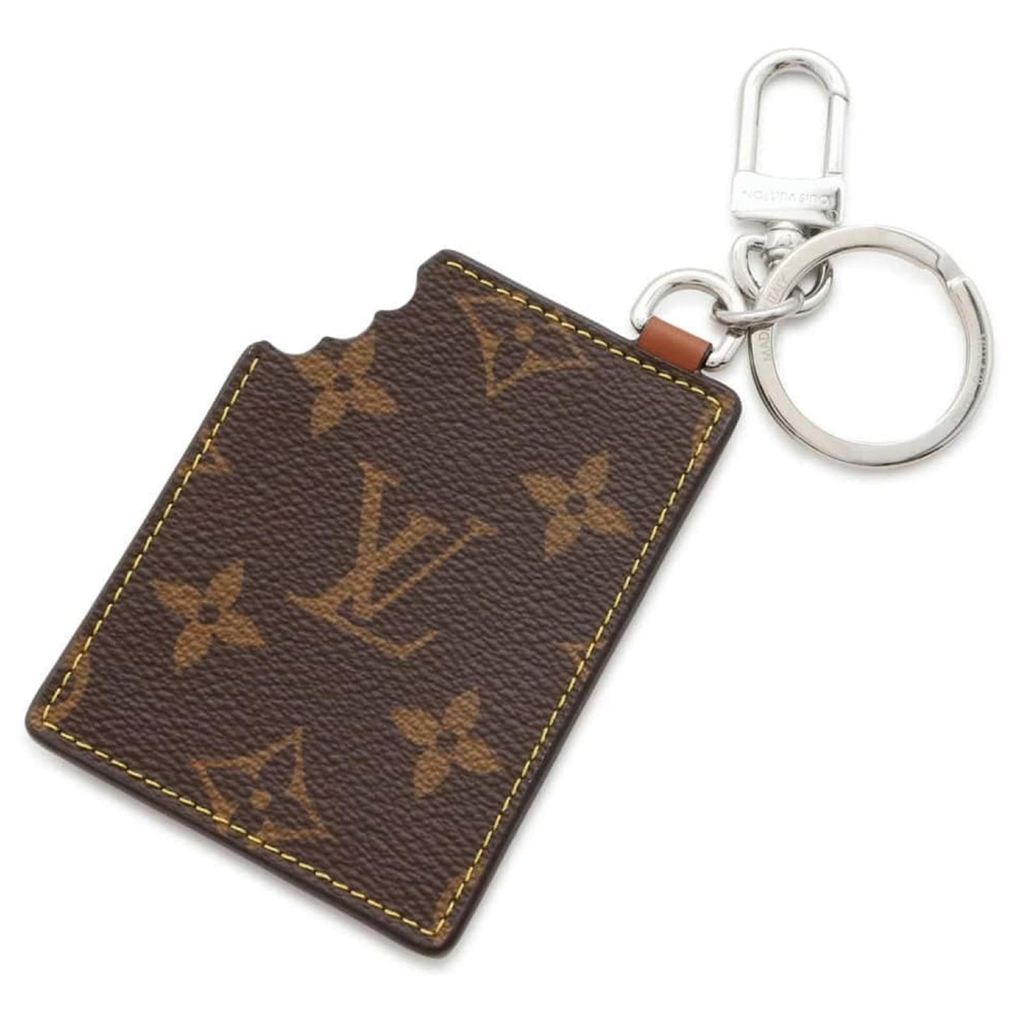 Chocolate Candy Bar LV Purse Charm Leather Keychain Wristlet