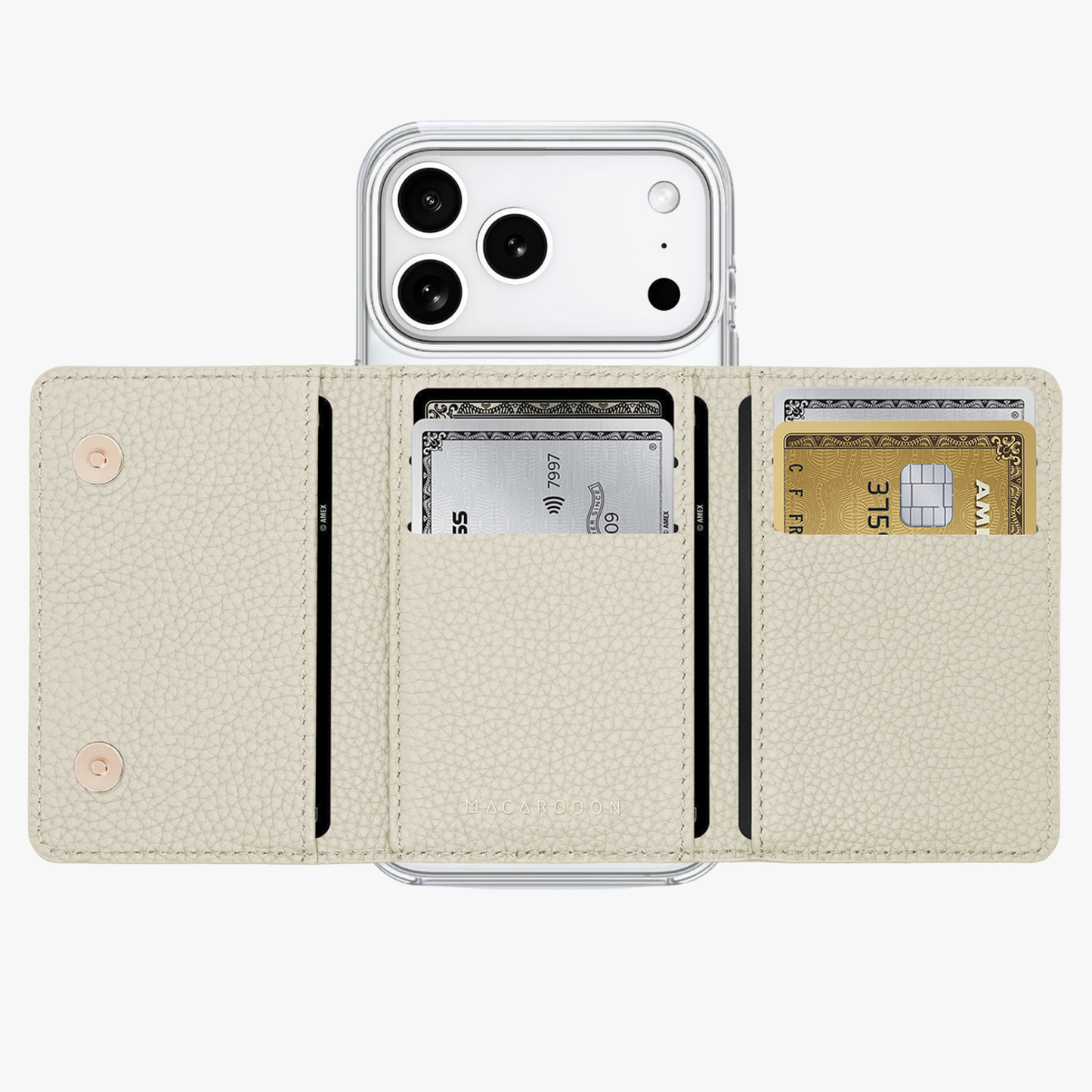 iPhone 17 Pro HD Clear Case with MagSafe Trifold Wallet Set