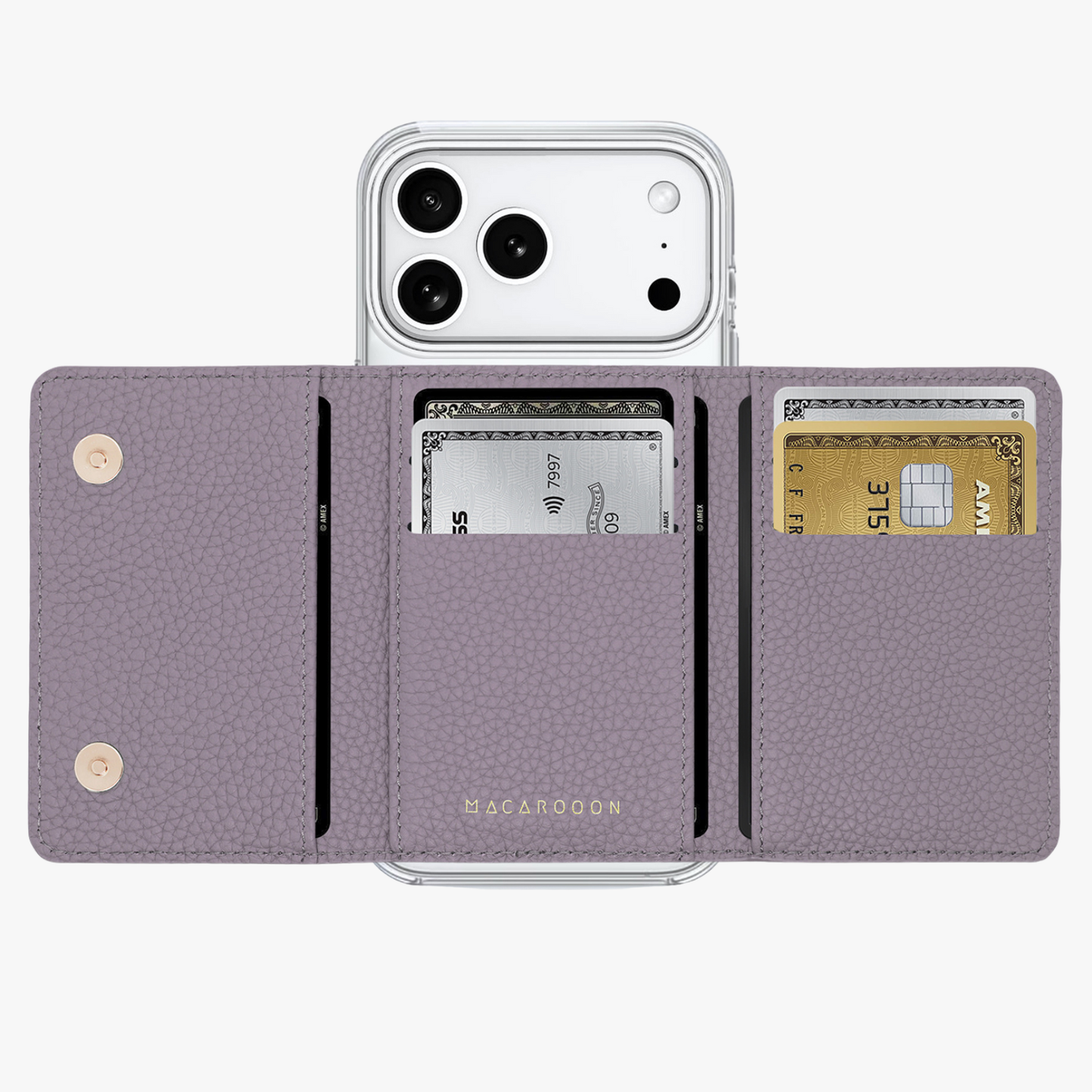iPhone 17 Pro HD Clear Case with MagSafe Trifold Wallet Set