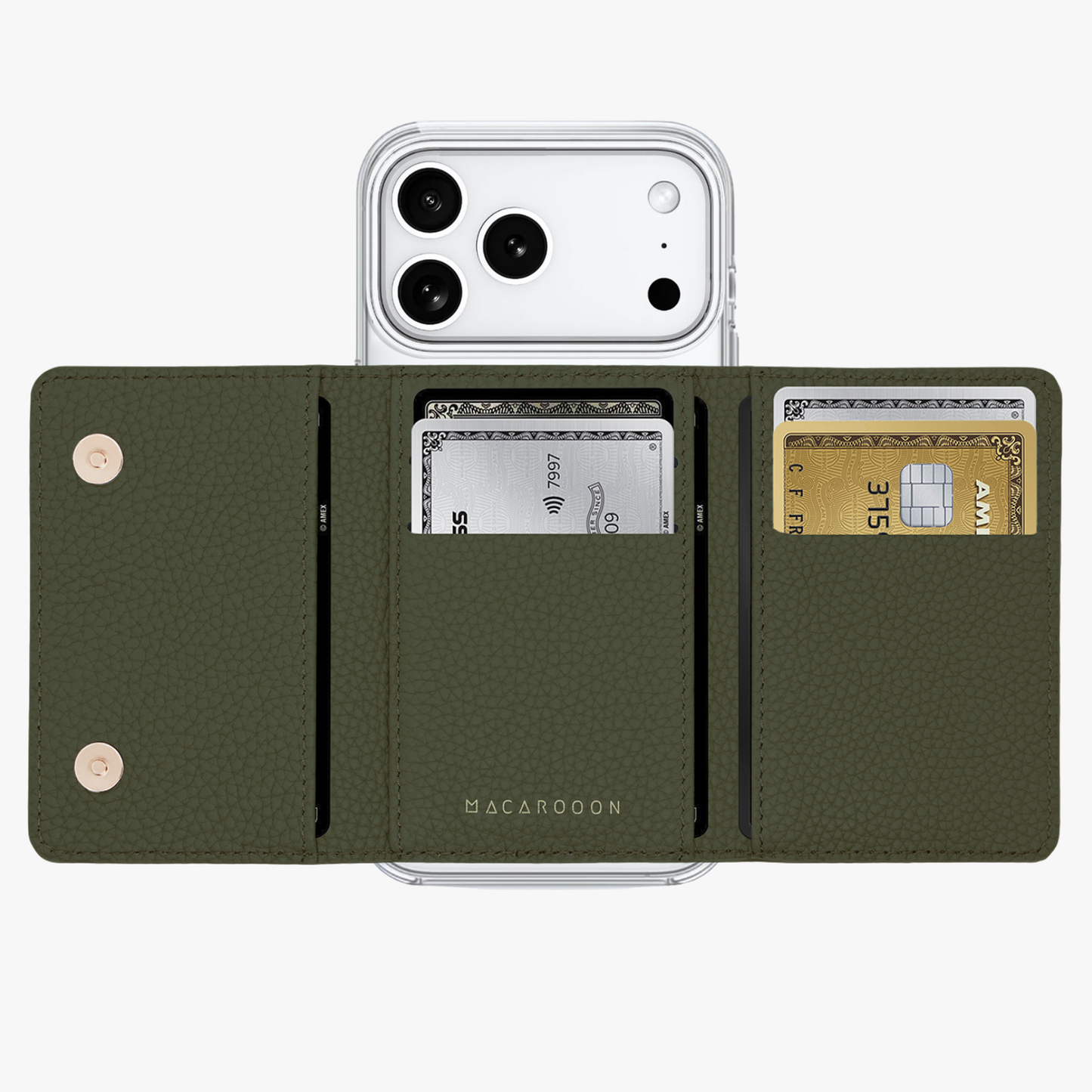 iPhone 17 Pro HD Clear Case with MagSafe Trifold Wallet Set