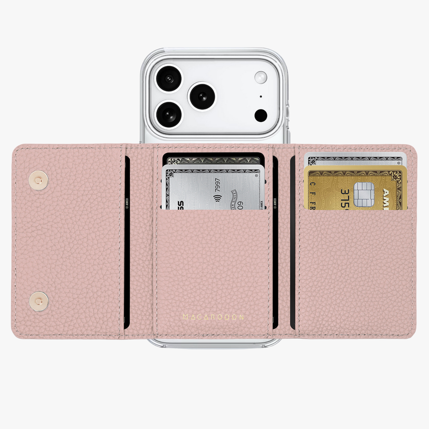iPhone 17 Pro HD Clear Case with MagSafe Trifold Wallet Set