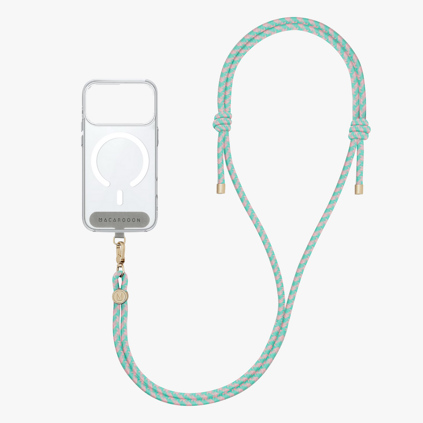 iPhone 17 Pro Clear Case with Crossbody Rope Strap