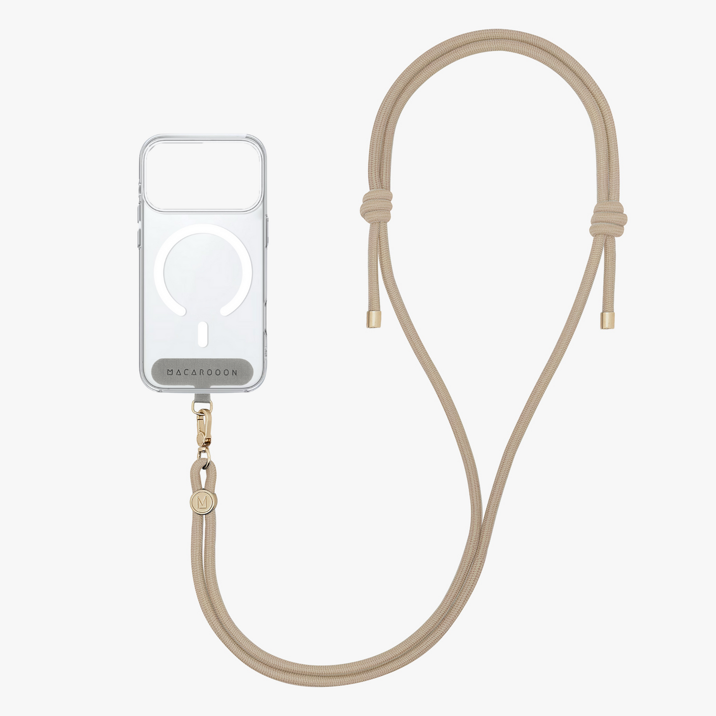 iPhone 17 Pro Clear Case with Crossbody Rope Strap