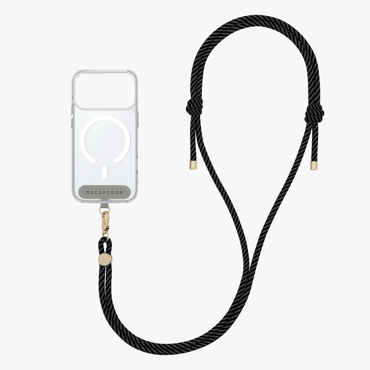 iPhone 17 Pro Clear Case with Crossbody Rope Strap