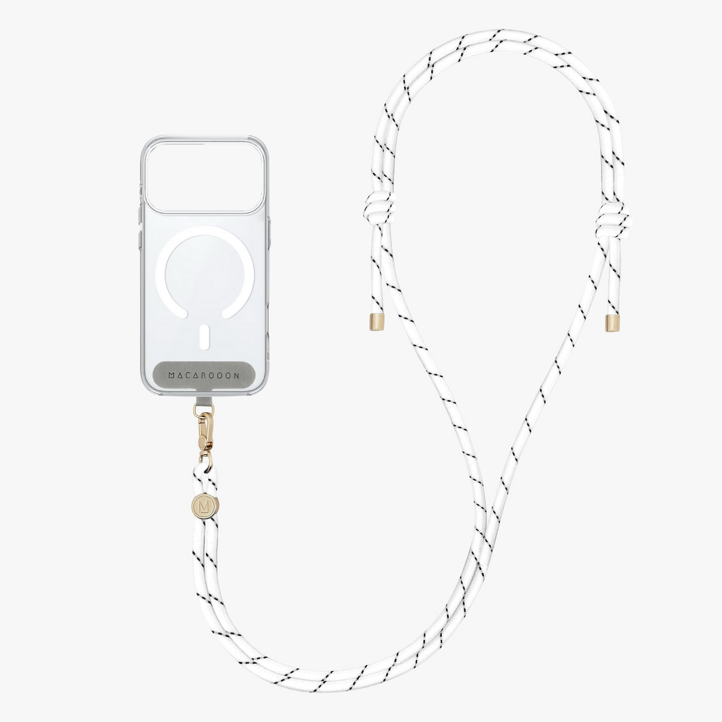 iPhone 17 Pro Clear Case with Crossbody Rope Strap