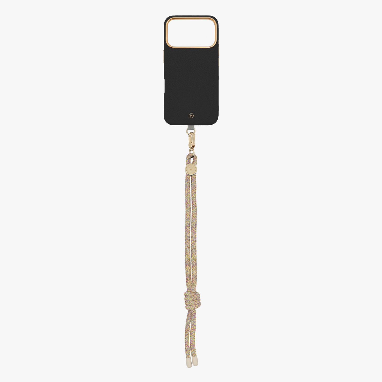 iPhone 17 Pro Leather MagSafe Case with Wrist Rope Strap