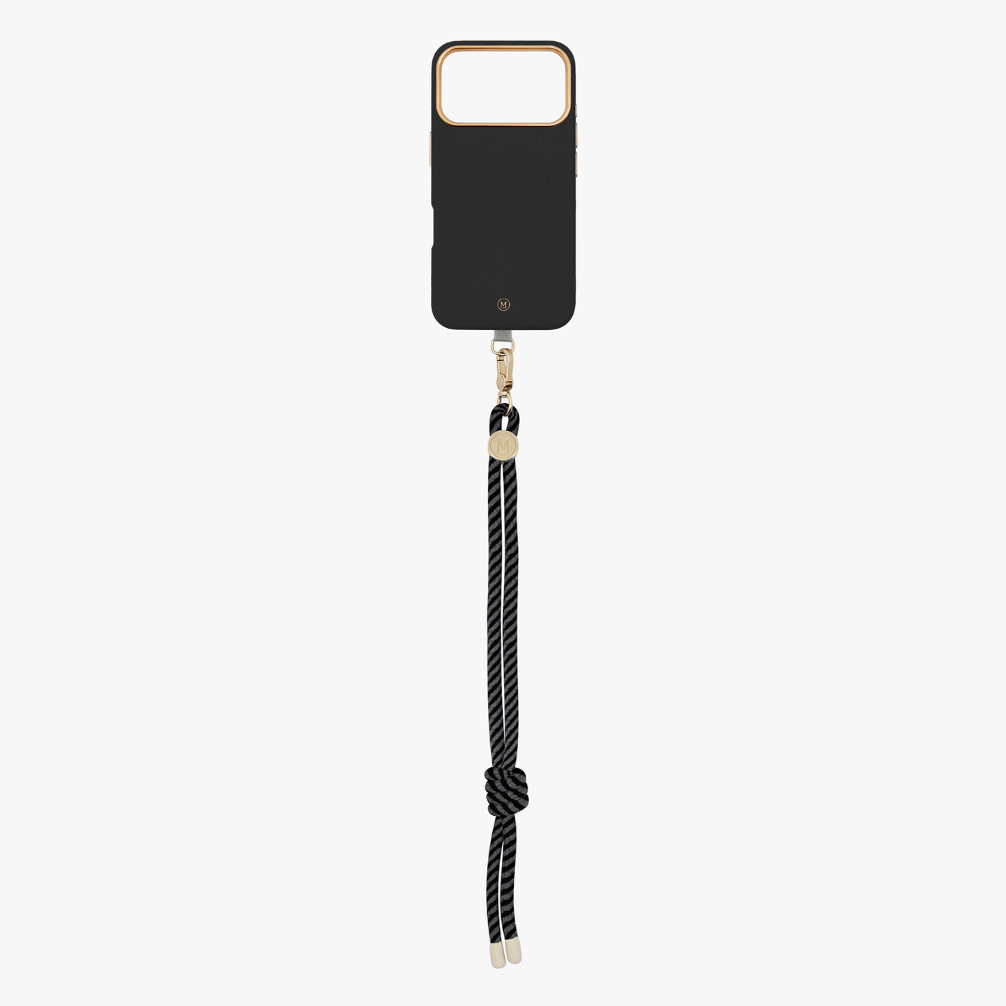 iPhone 17 Pro Leather MagSafe Case with Wrist Rope Strap