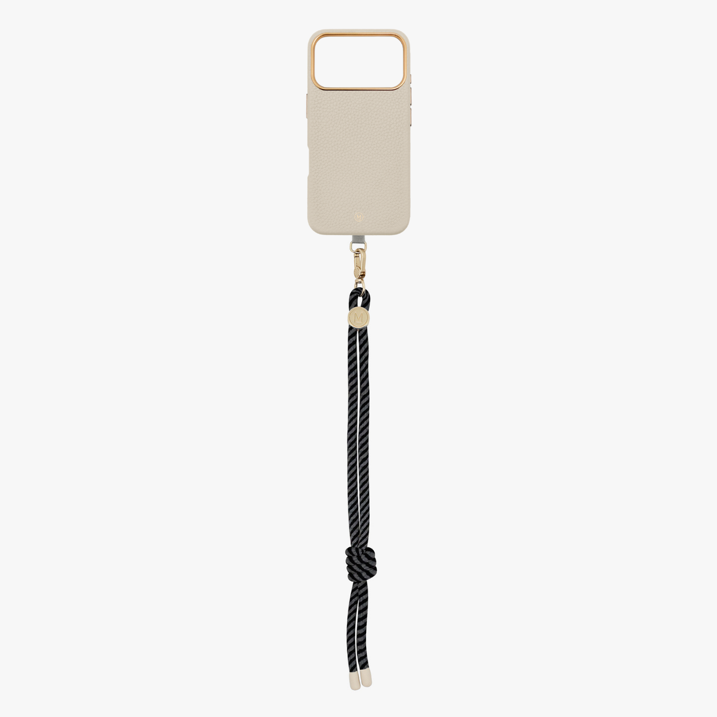 iPhone 17 Pro Leather MagSafe Case with Wrist Rope Strap