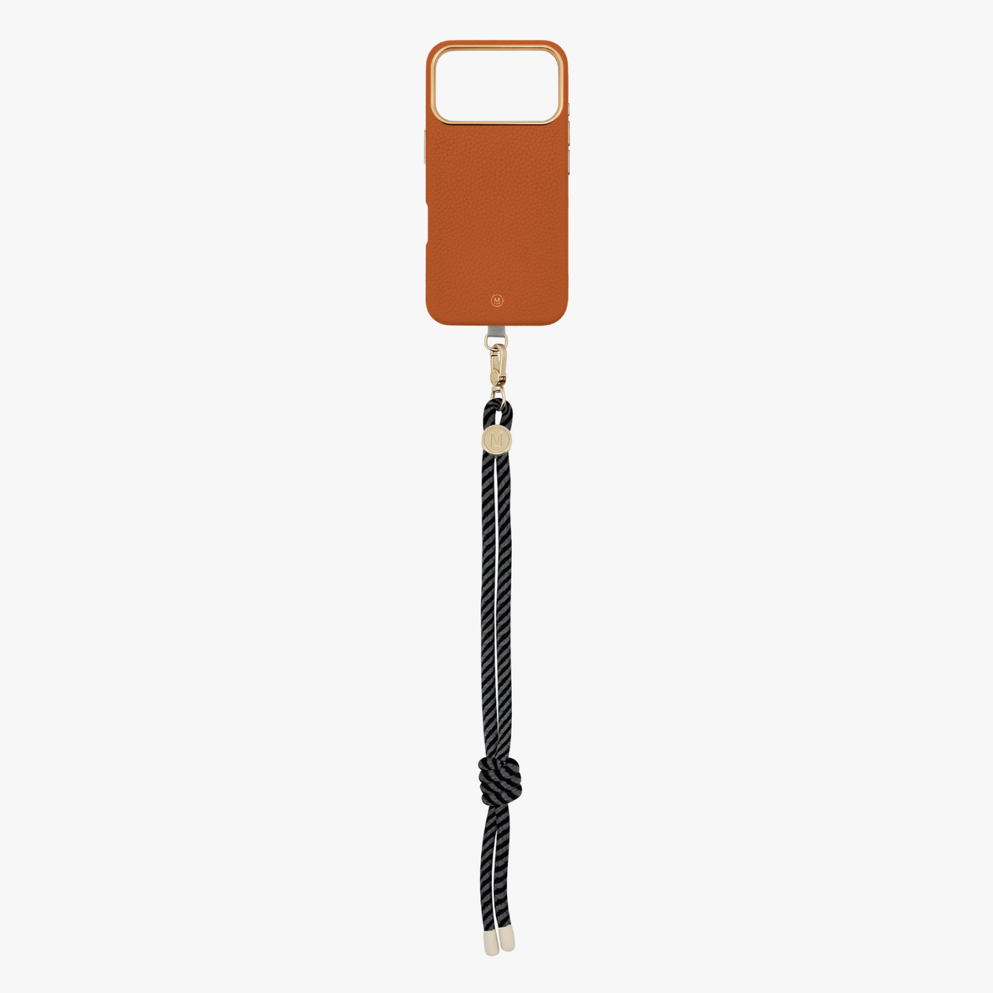 iPhone 17 Pro Leather MagSafe Case with Wrist Rope Strap