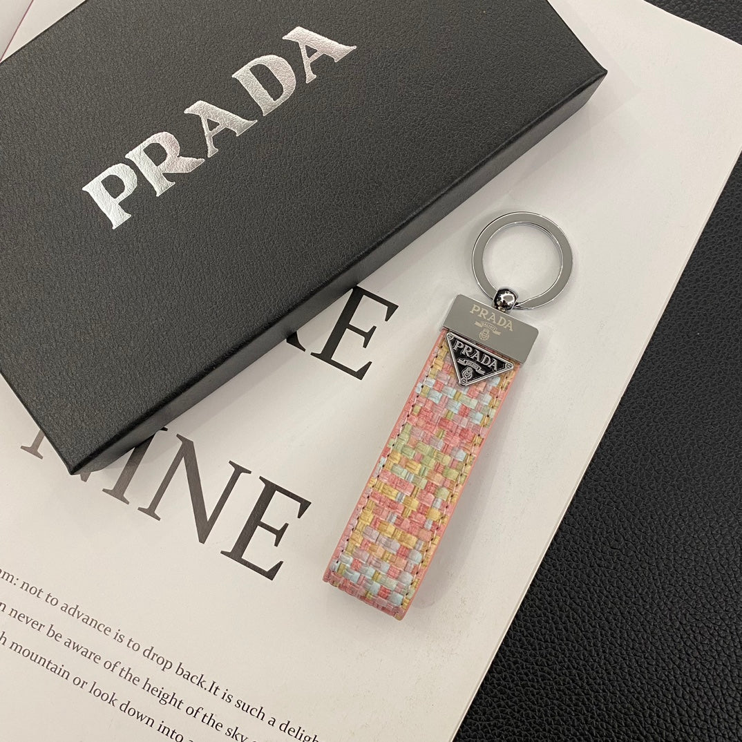 Prada Leather Key Chain
