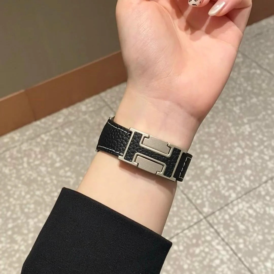 Fashion H Leather Strap