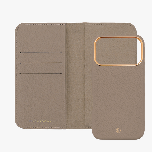 iPhone 17 Pro MagSafe Leather Flip Cover with Leather Case