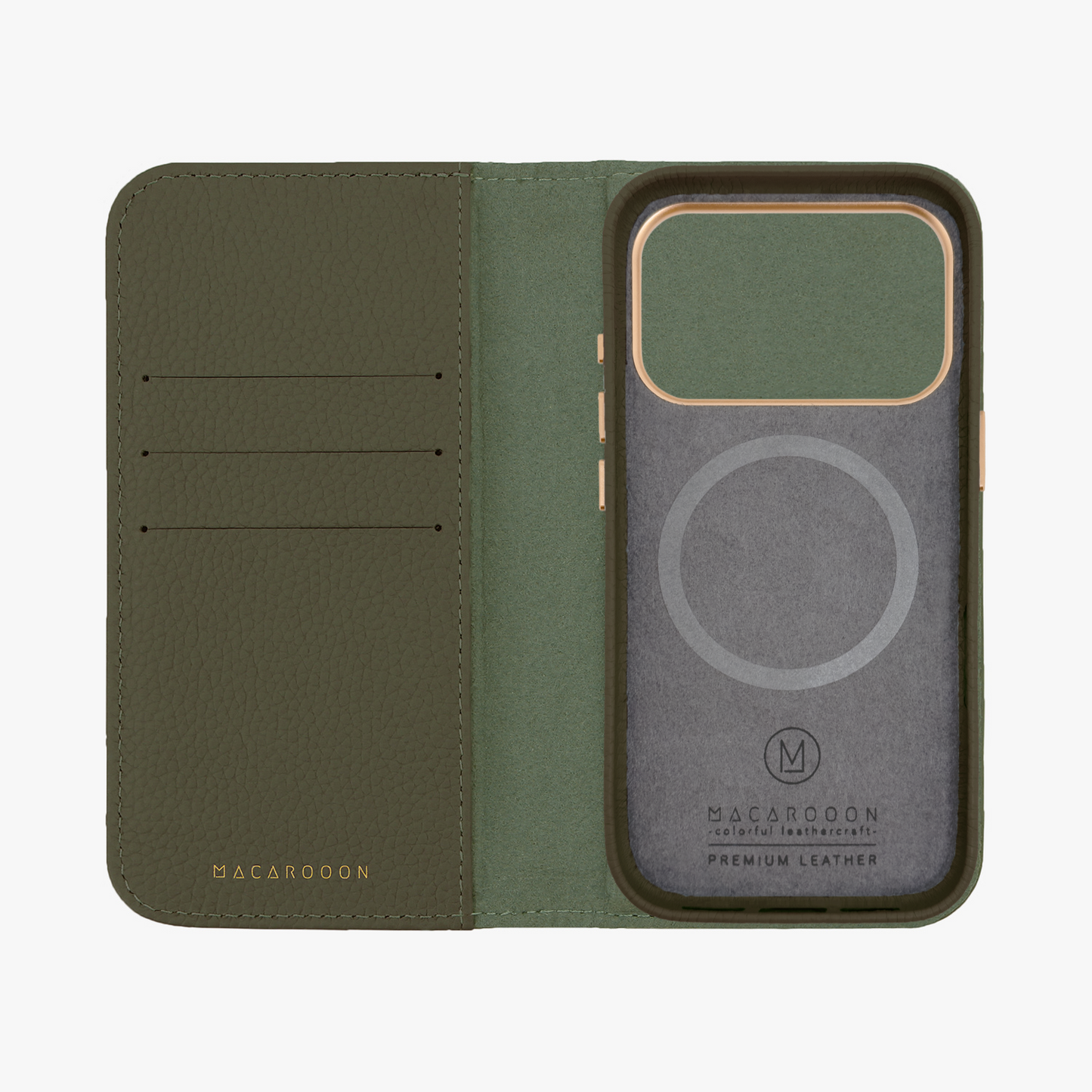 iPhone 17 Pro MagSafe Leather Flip Cover with Leather Case