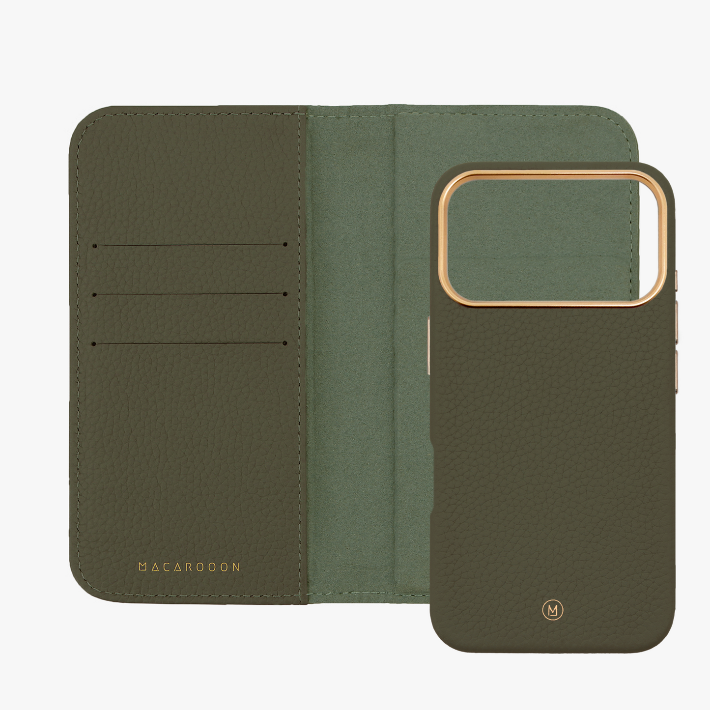 iPhone 17 Pro MagSafe Leather Flip Cover with Leather Case