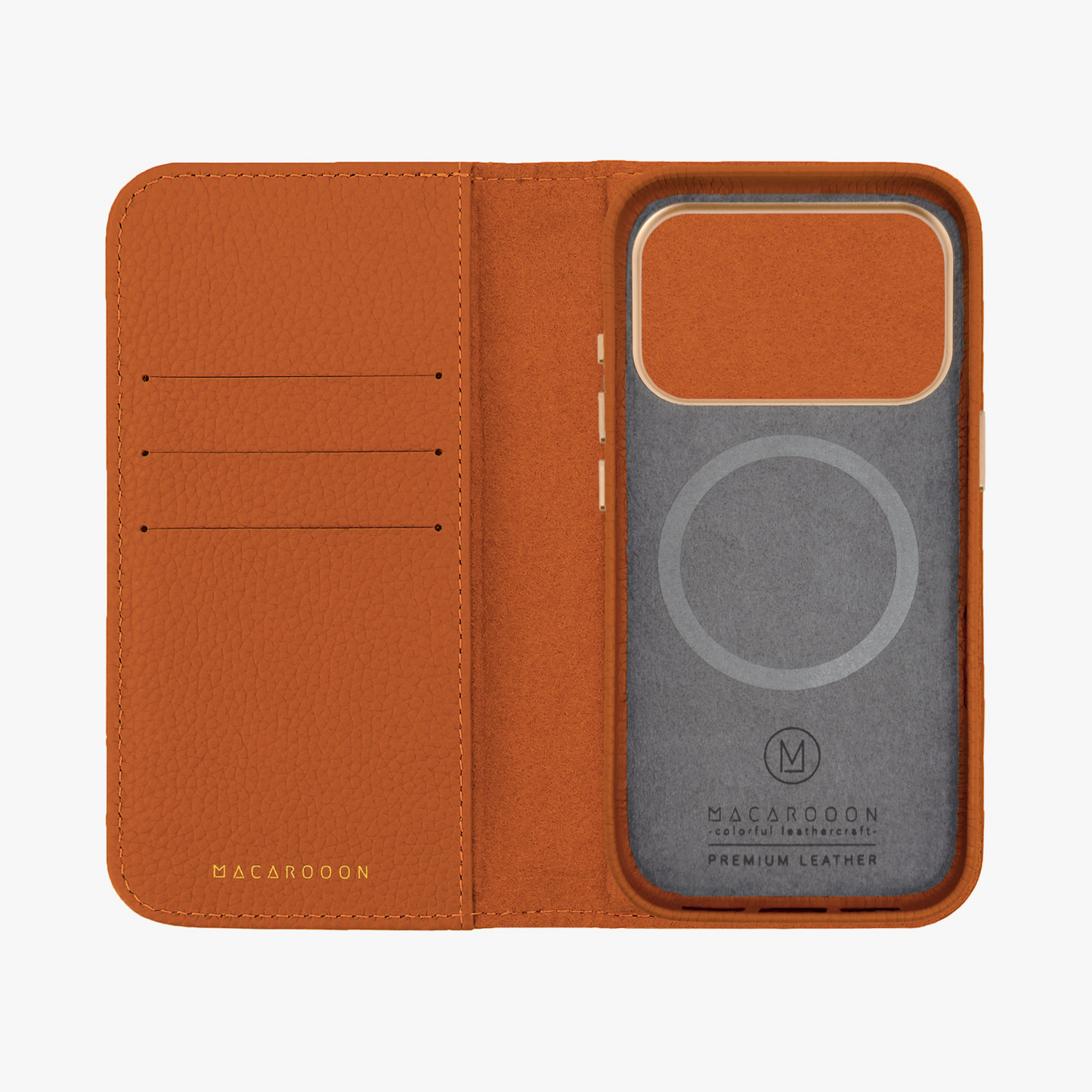 iPhone 17 Pro MagSafe Leather Flip Cover with Leather Case