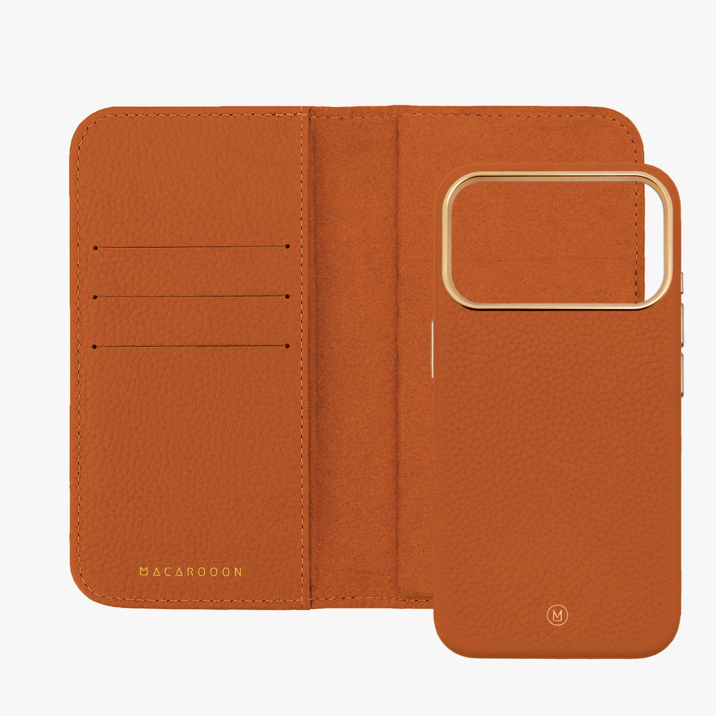 iPhone 17 Pro MagSafe Leather Flip Cover with Leather Case