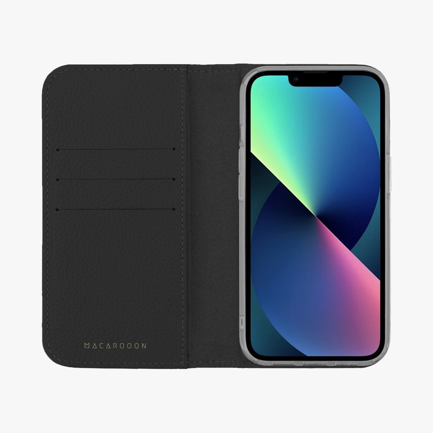 iPhone 17 Pro MagSafe Leather Flip Cover with Clear Case