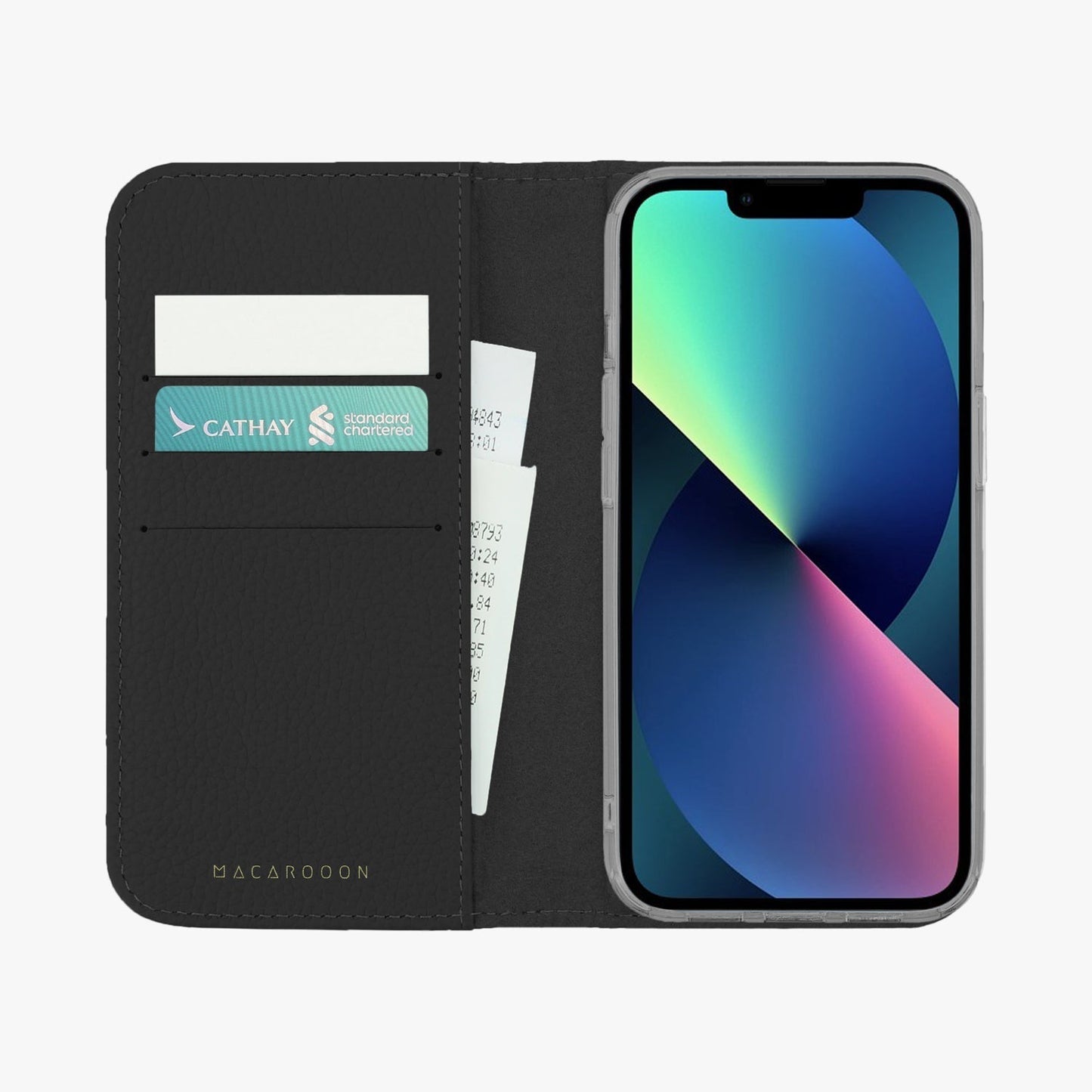 iPhone 17 Pro MagSafe Leather Flip Cover with Clear Case