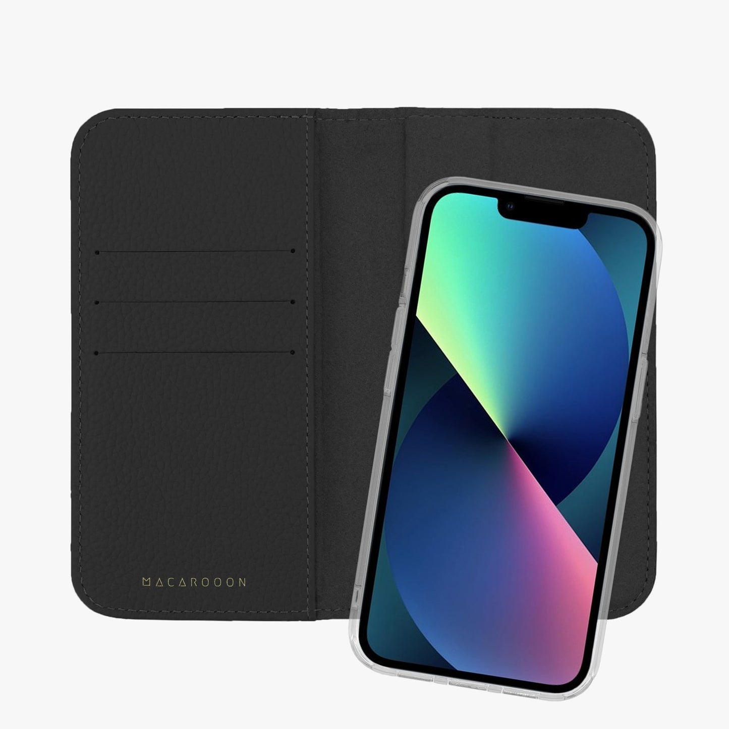 iPhone 17 Pro MagSafe Leather Flip Cover with Clear Case