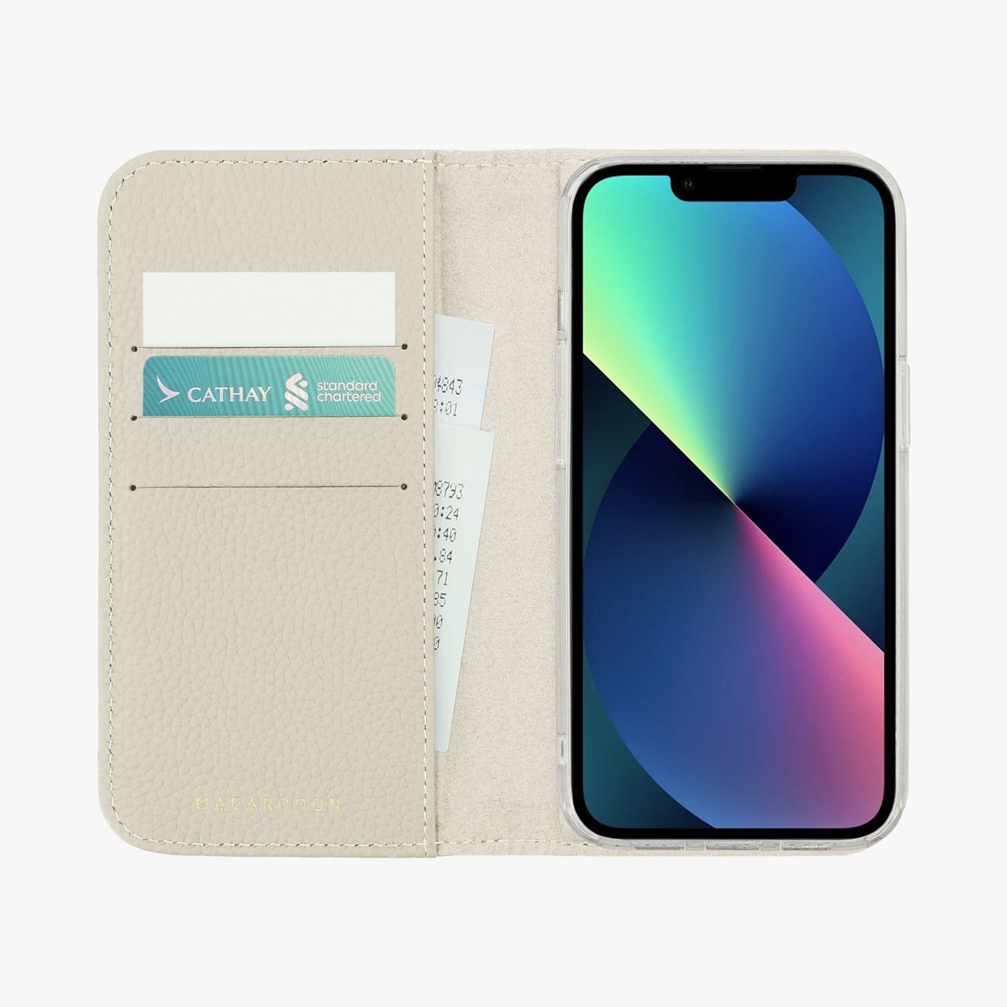 iPhone 17 Pro MagSafe Leather Flip Cover with Clear Case