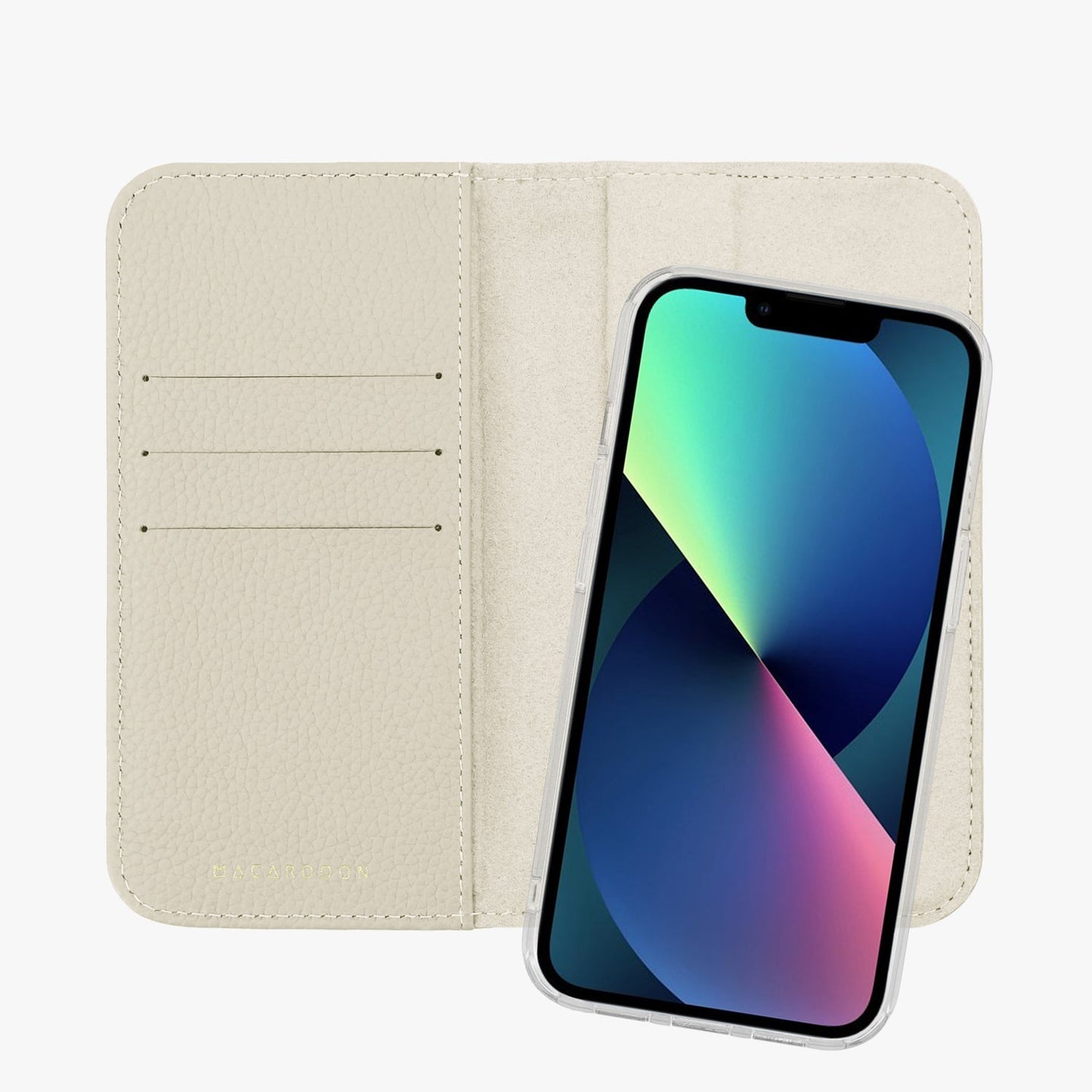 iPhone 17 Pro MagSafe Leather Flip Cover with Clear Case