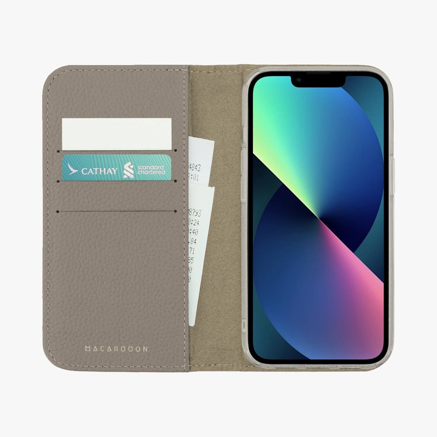 iPhone 17 Pro MagSafe Leather Flip Cover with Clear Case