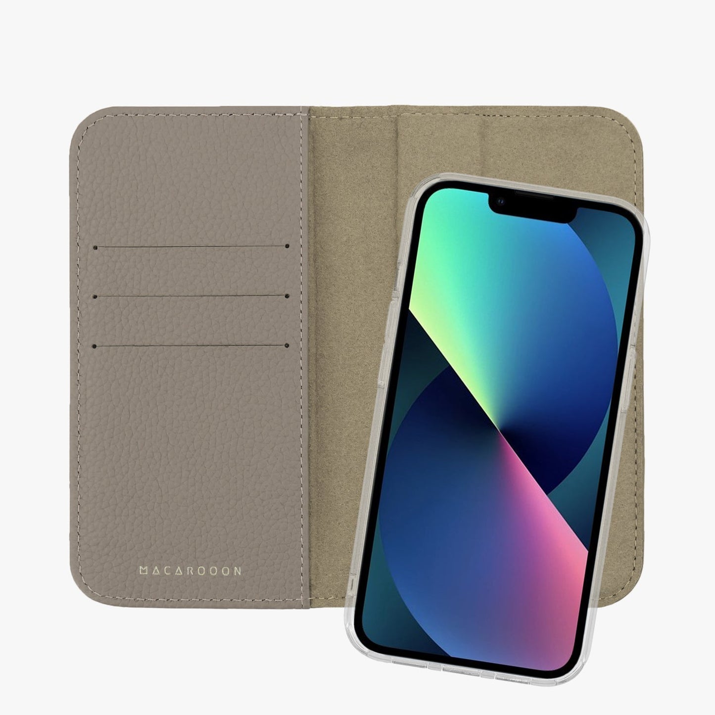 iPhone 17 Pro MagSafe Leather Flip Cover with Clear Case