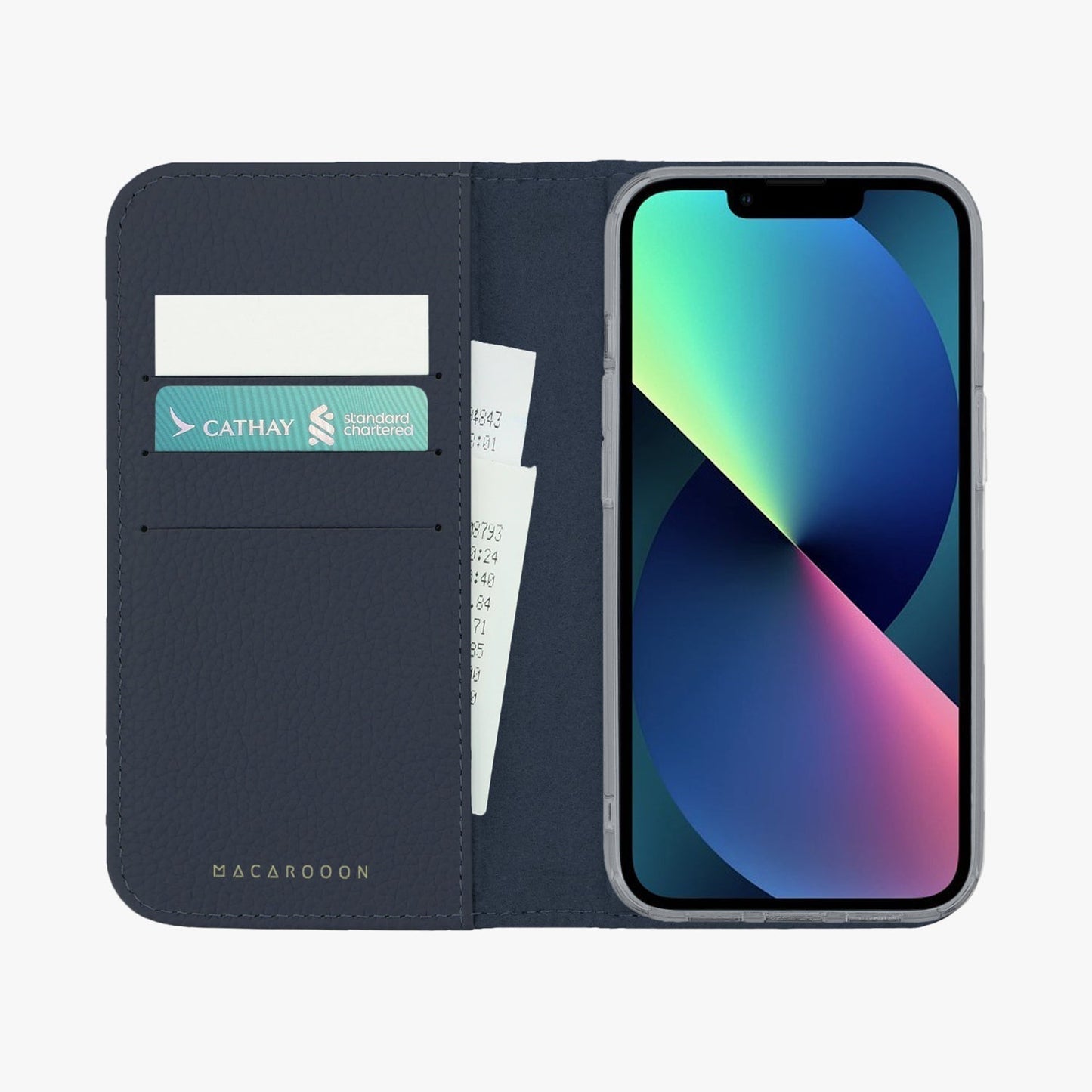 iPhone 17 Pro MagSafe Leather Flip Cover with Clear Case