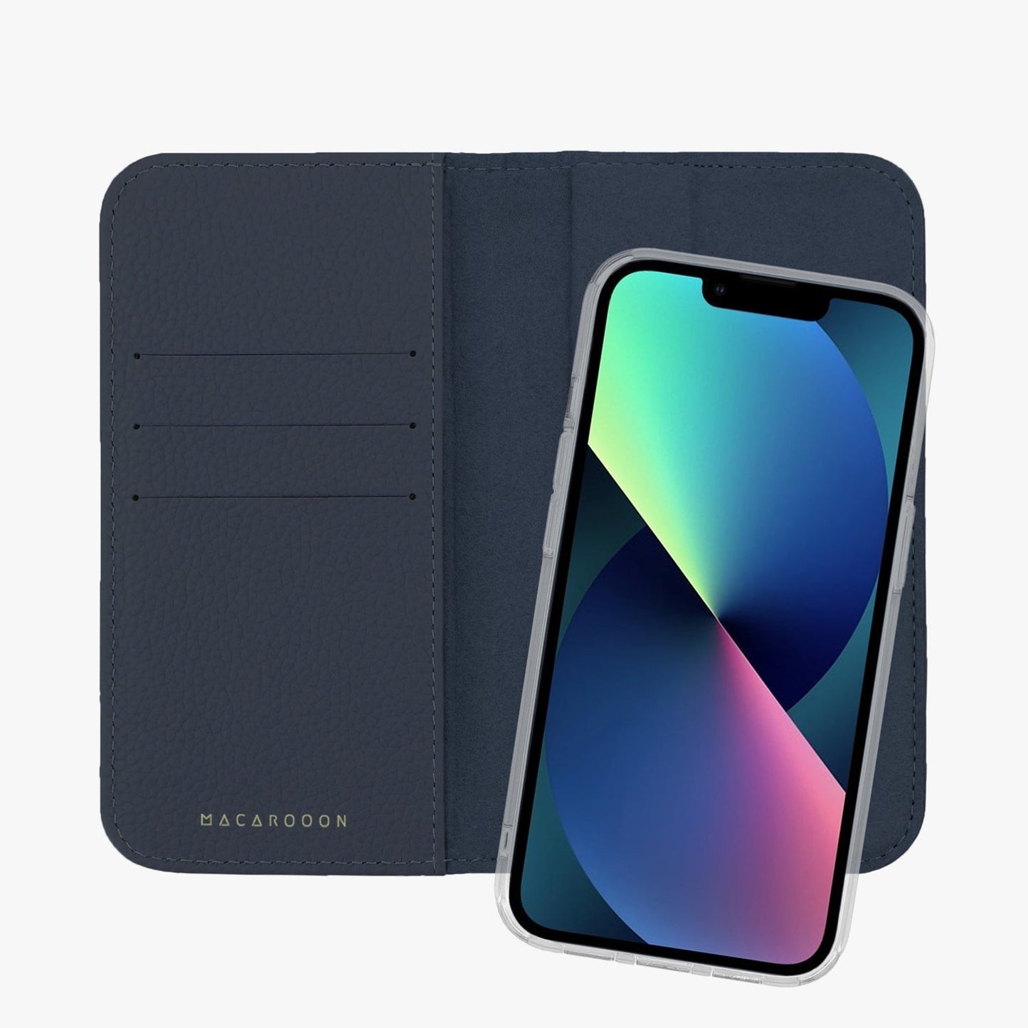 iPhone 17 Pro MagSafe Leather Flip Cover with Clear Case