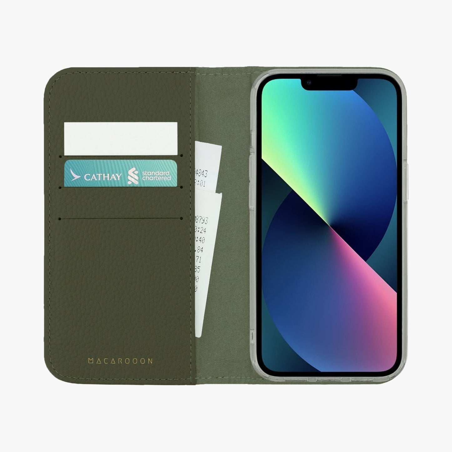 iPhone 17 Pro MagSafe Leather Flip Cover with Clear Case