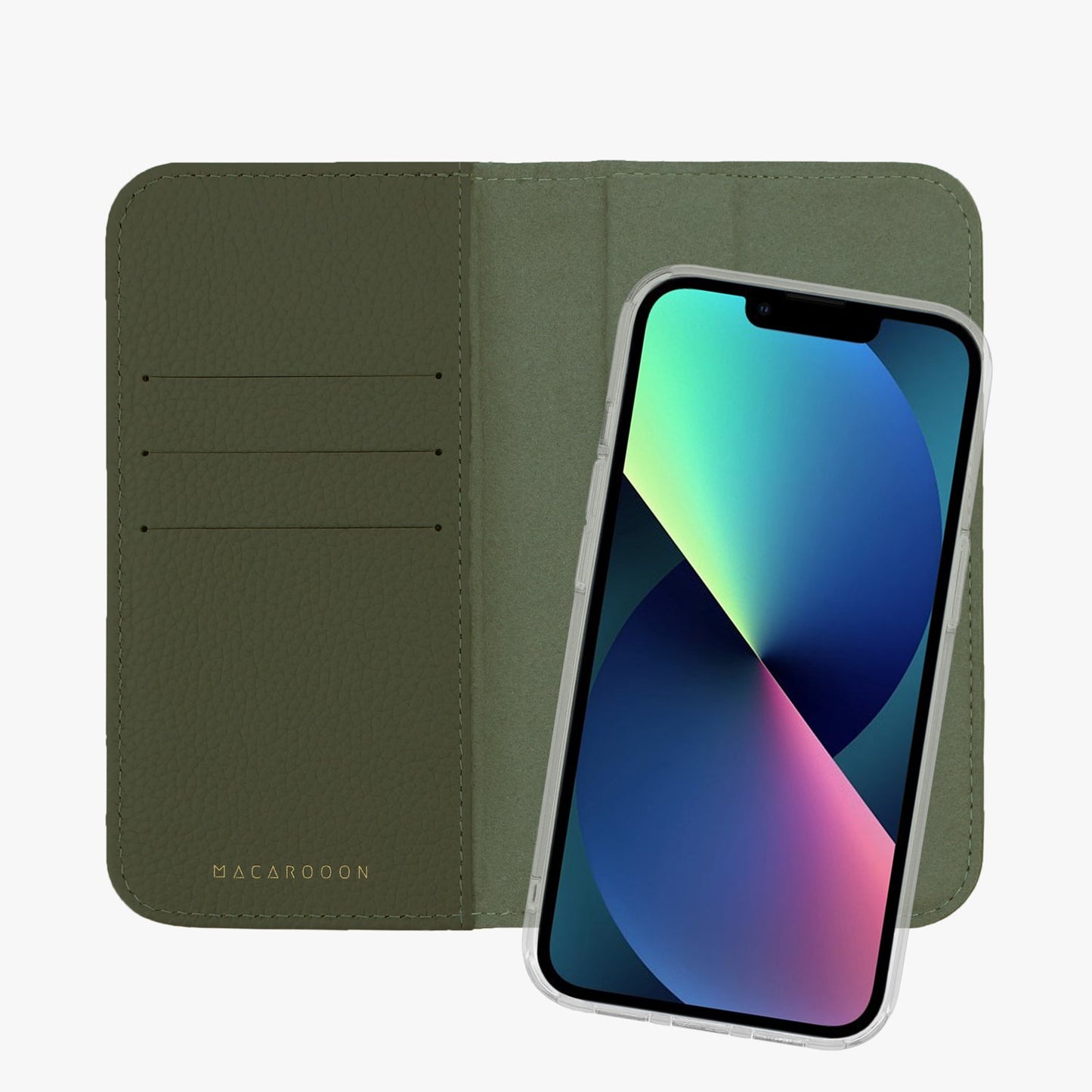 iPhone 17 Pro MagSafe Leather Flip Cover with Clear Case