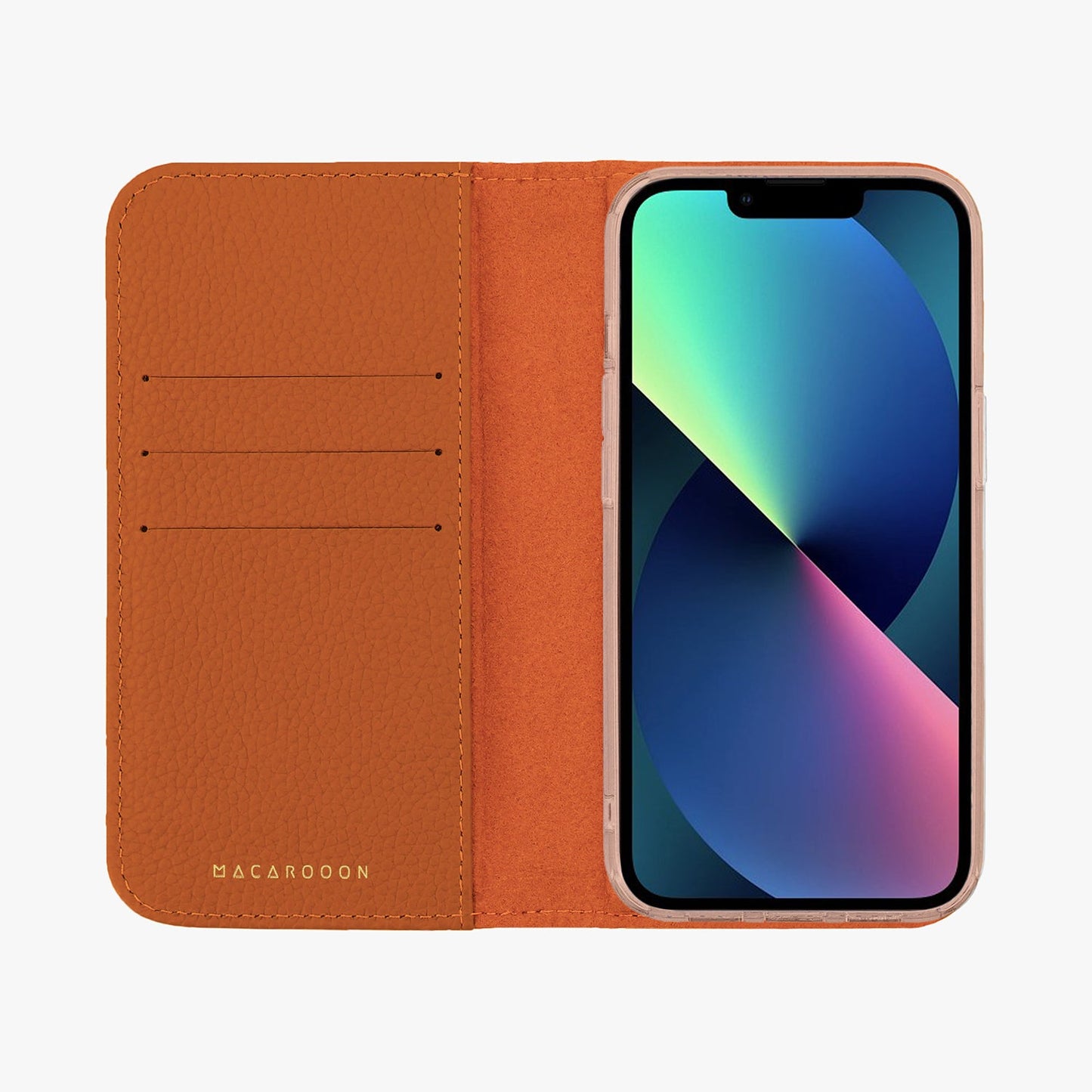 iPhone 17 Pro MagSafe Leather Flip Cover with Clear Case