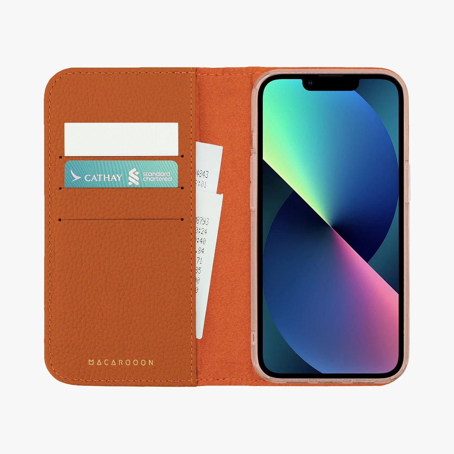 iPhone 17 Pro MagSafe Leather Flip Cover with Clear Case