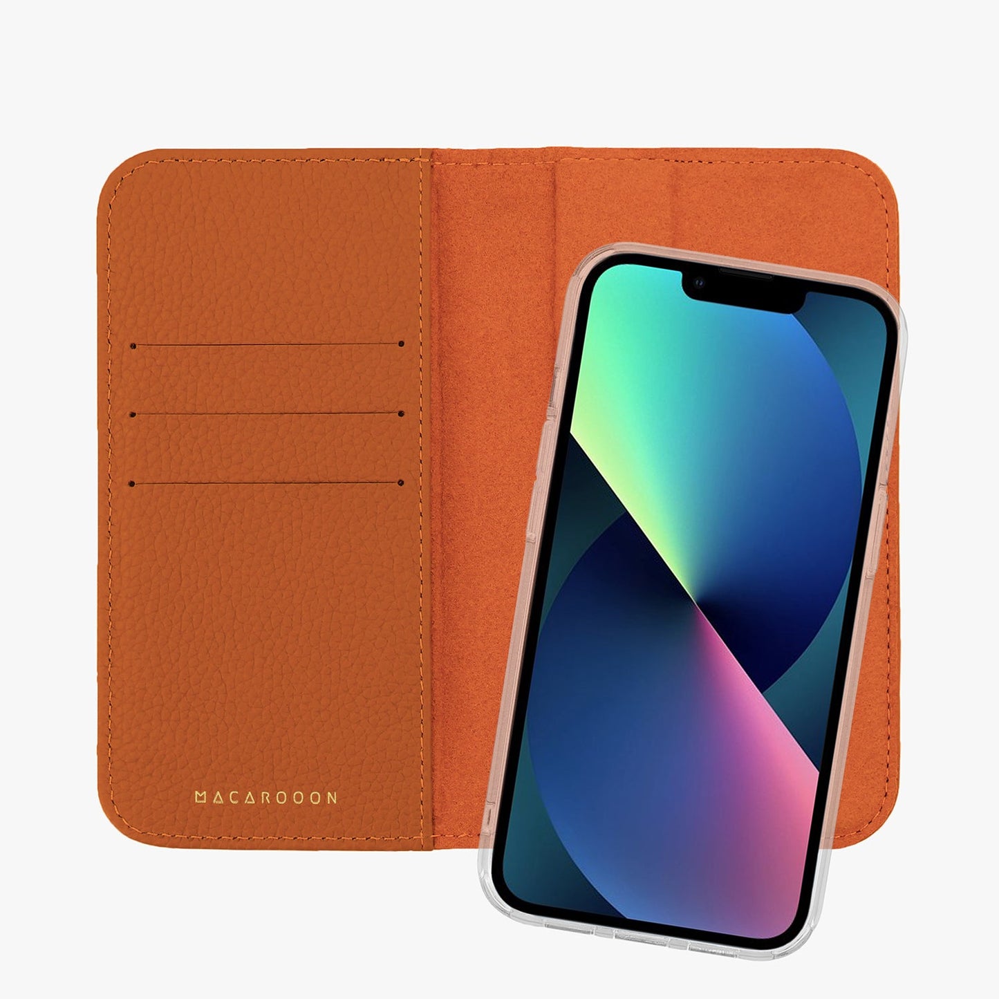 iPhone 17 Pro MagSafe Leather Flip Cover with Clear Case