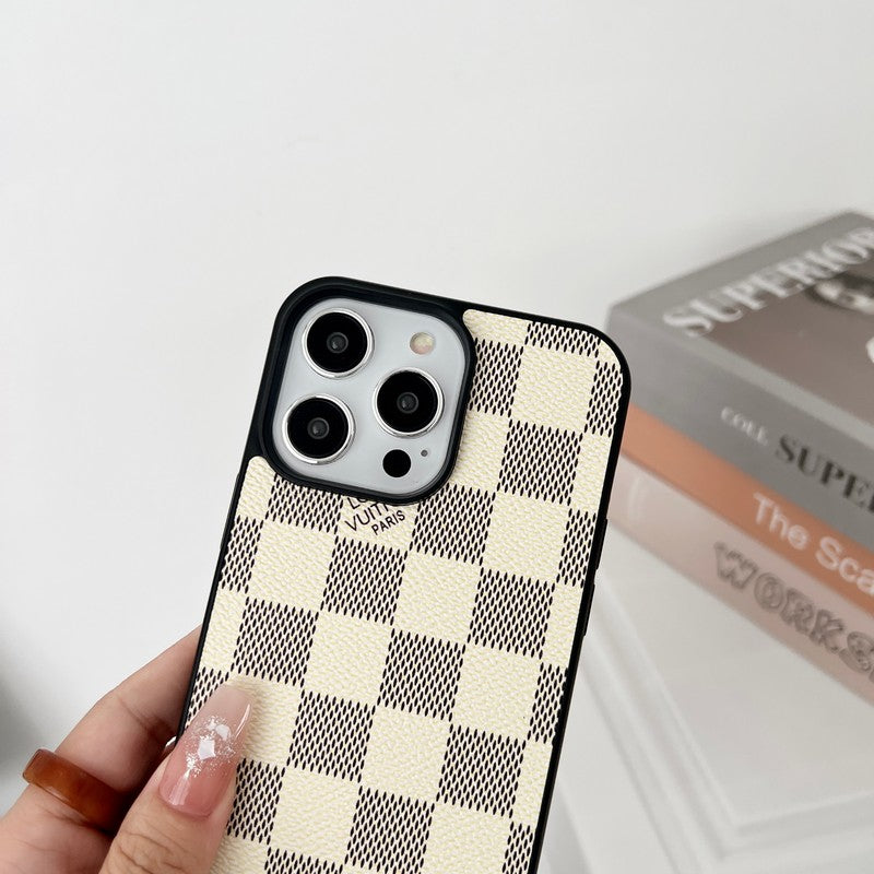 Lou Black & White Crossbody iPhone Case
