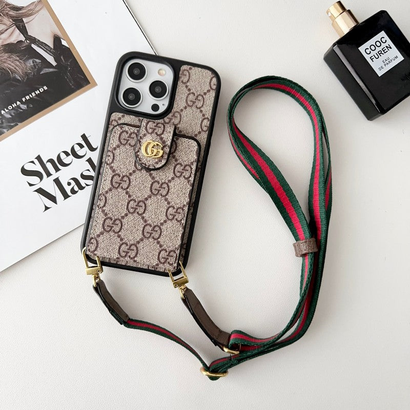 Card Bag Crossbody Chain iPhone Case