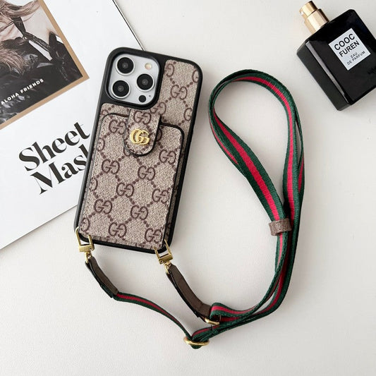 Card Bag Crossbody Chain iPhone Case