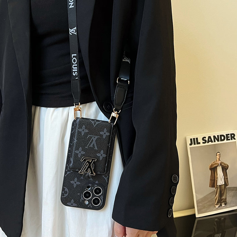 Lou Card Bag Chain Black iPhone Case