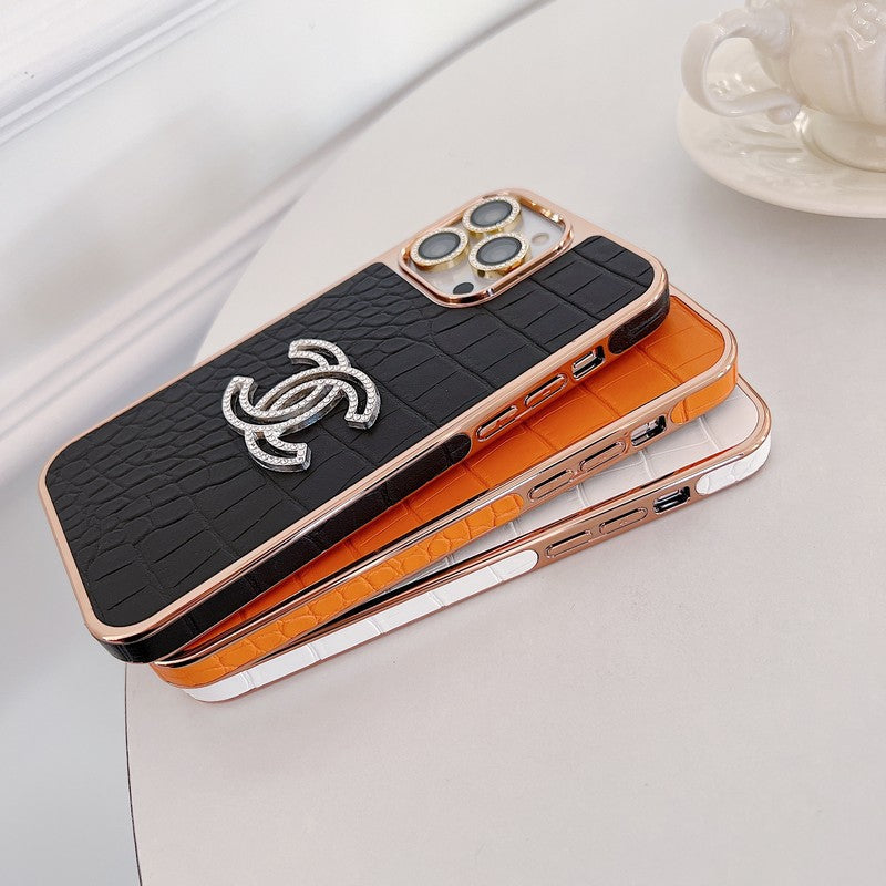 CC Color Leather Rose Gold iPhone Case