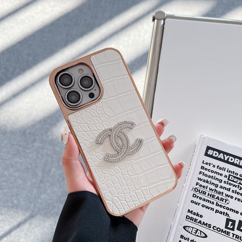 CC Color Leather Rose Gold iPhone Case