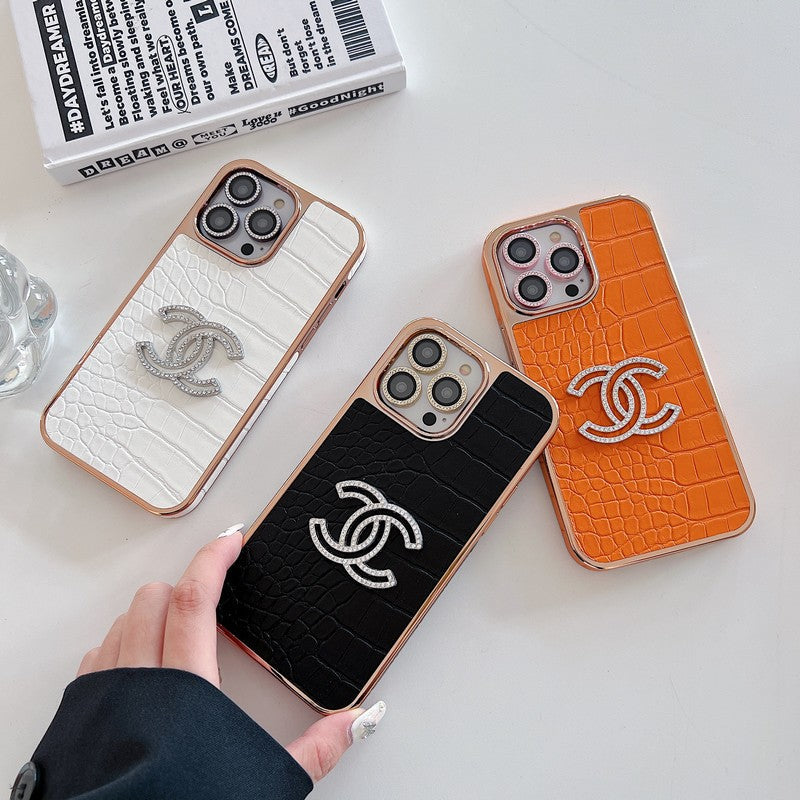 CC Color Leather Rose Gold iPhone Case