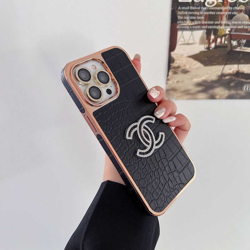 CC Color Leather Rose Gold iPhone Case