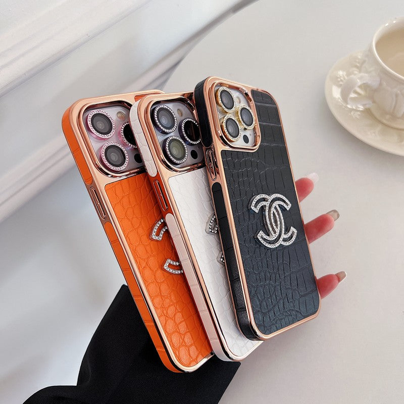 CC Color Leather Rose Gold iPhone Case