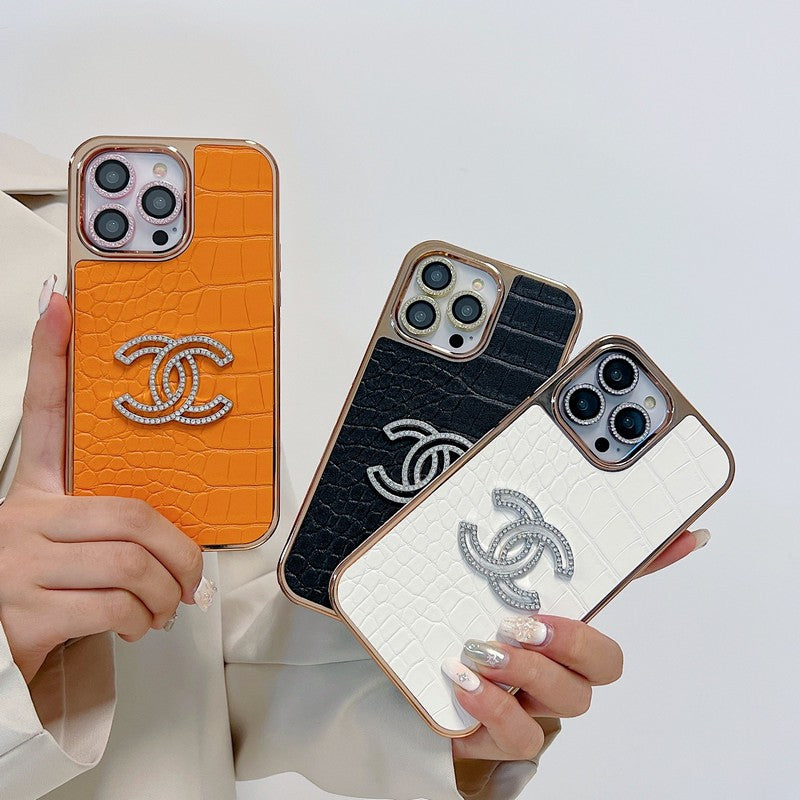 CC Color Leather Rose Gold iPhone Case