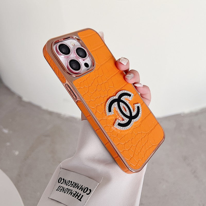 CC Diamond Logo Rose Gold iPhone Case