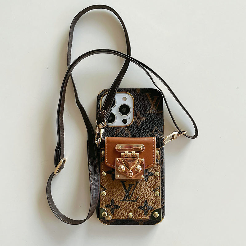 Lou Chain Leather iPhone Case