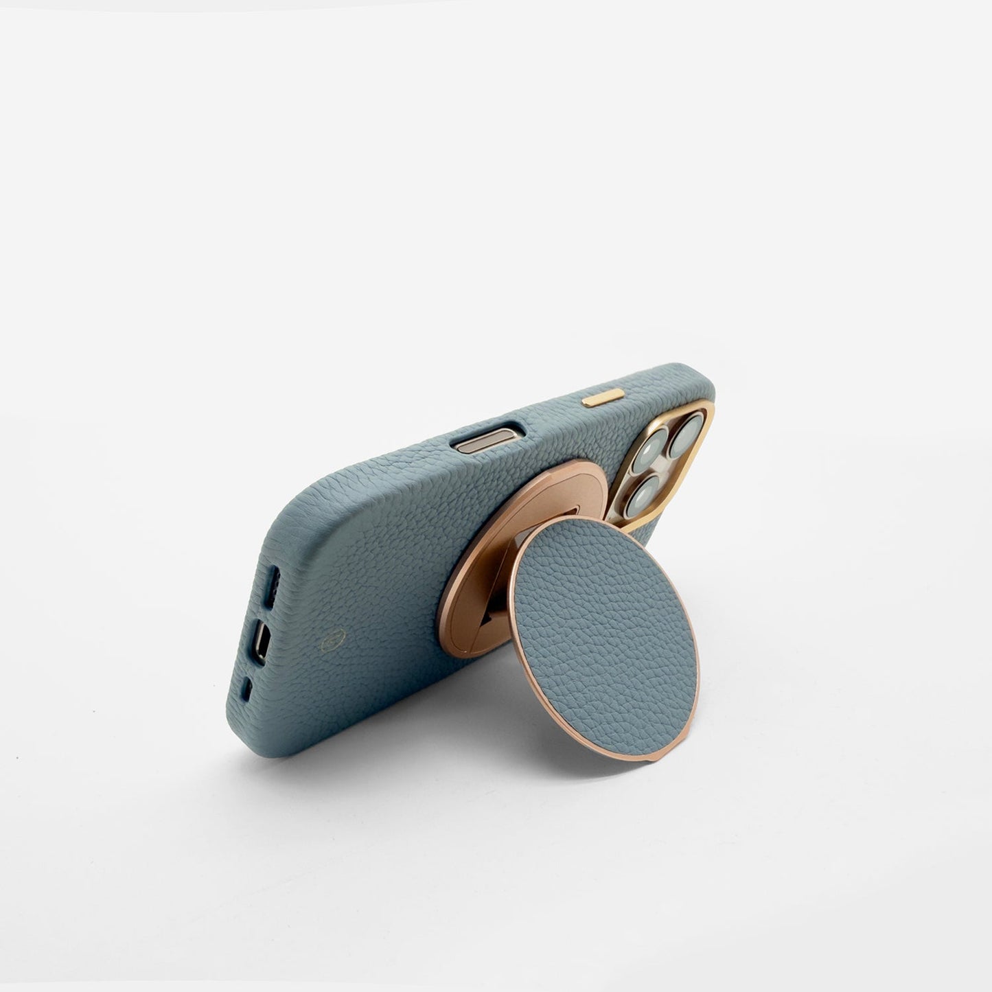 iPhone 17 Pro MagSafe Leather Case with Grippit Grip Stand