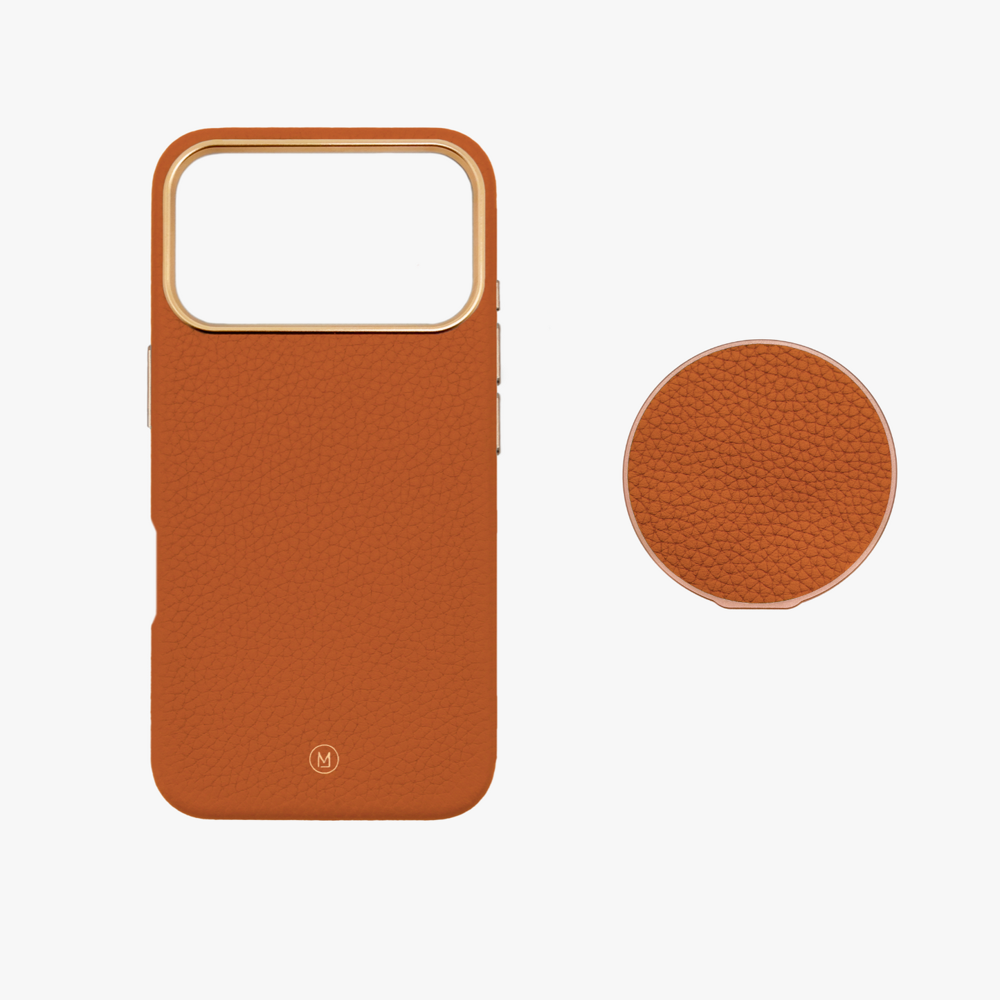 iPhone 17 Pro MagSafe Leather Case with Grippit Grip Stand