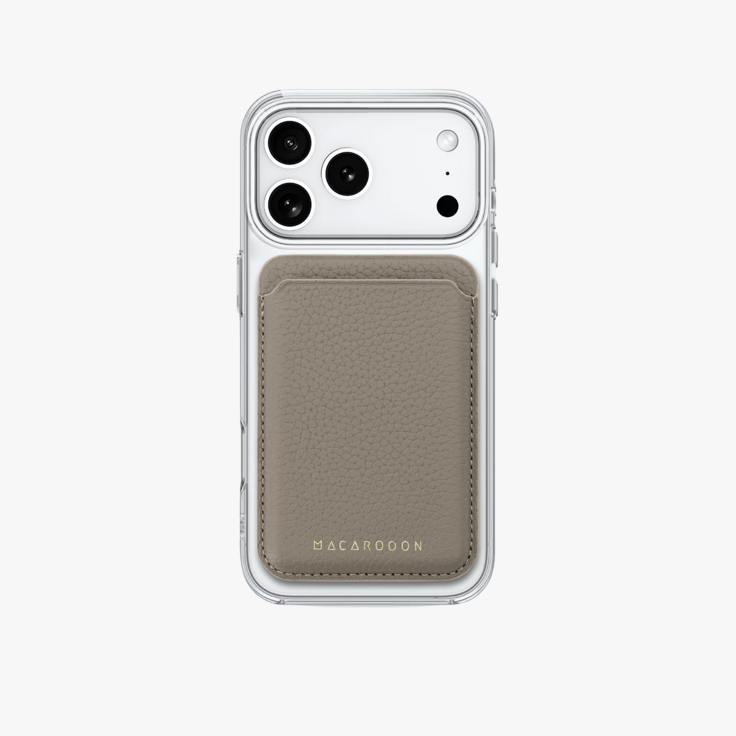 iPhone 17 Pro HD Clear Case with Leather MagSafe Wallet Set