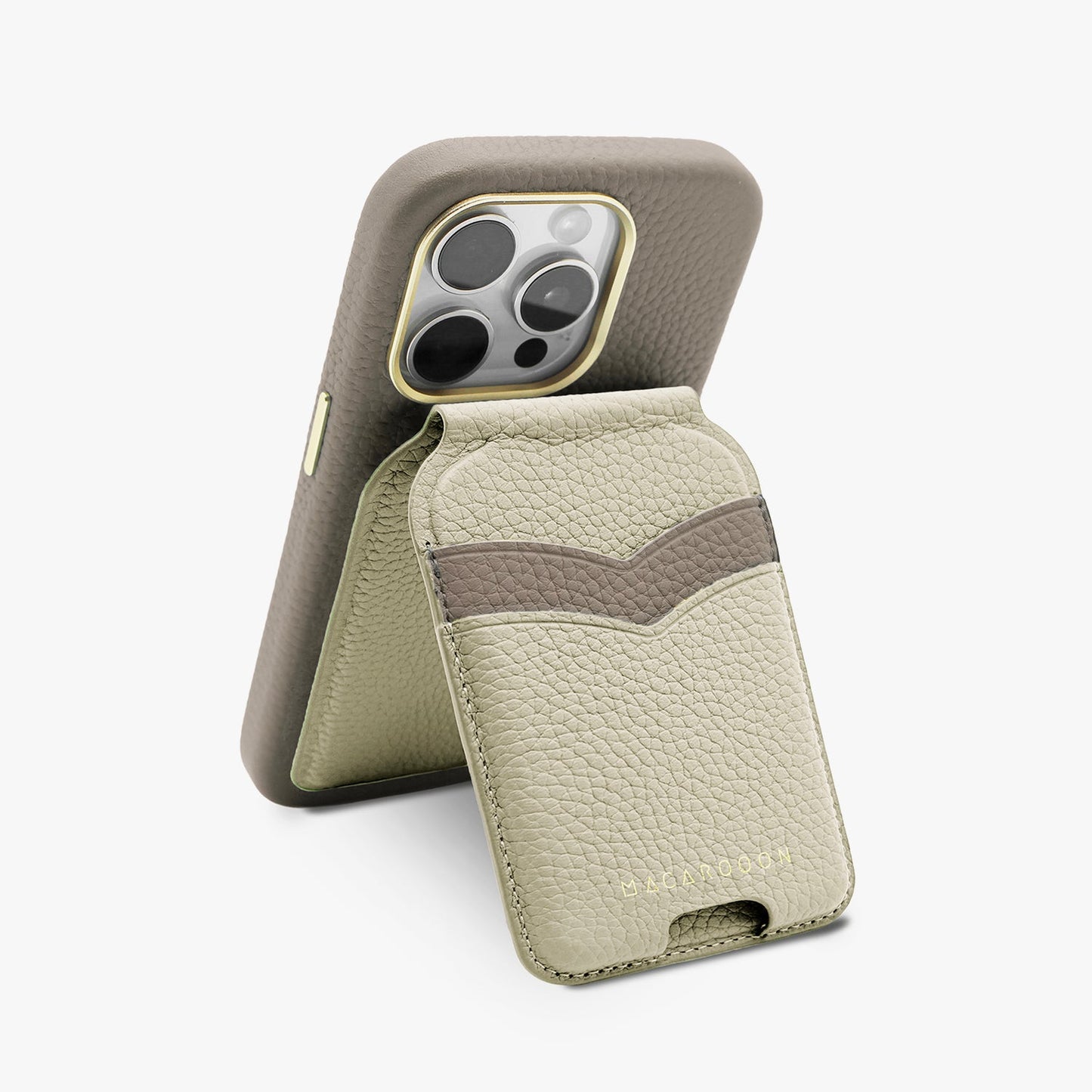 iPhone 17 Pro Leather MagSafe Case + Leather MagSafe Wallet Stand with Mirror